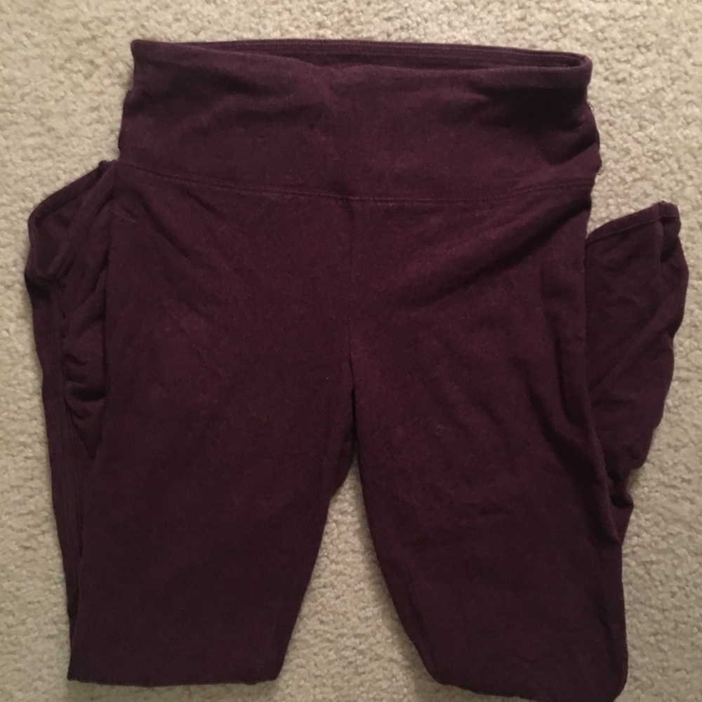 Burgundy yoga pants